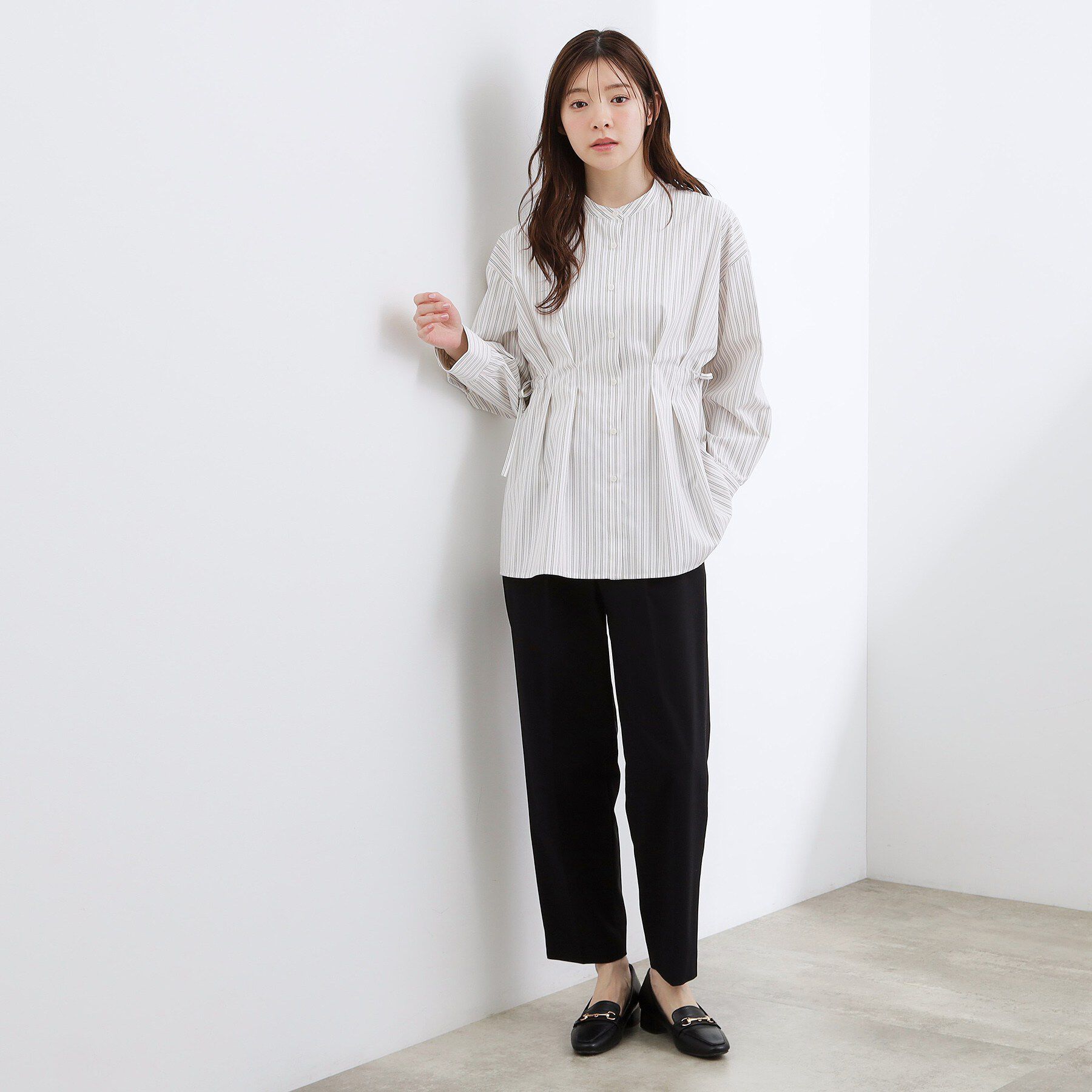 grove「ウエストタック スタンドネックシャツ」|シャツ・ブラウス|