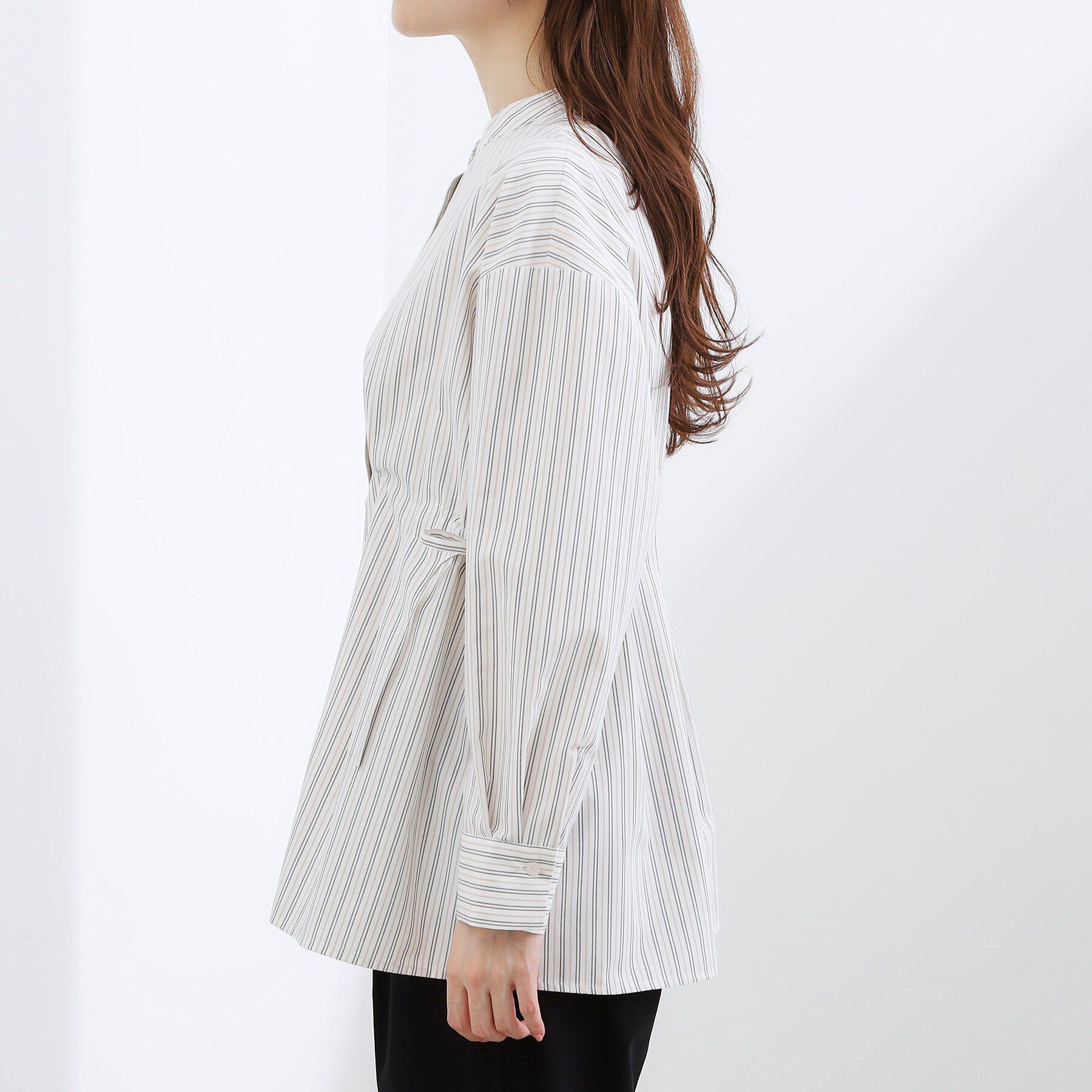 grove「ウエストタック スタンドネックシャツ」|シャツ・ブラウス|