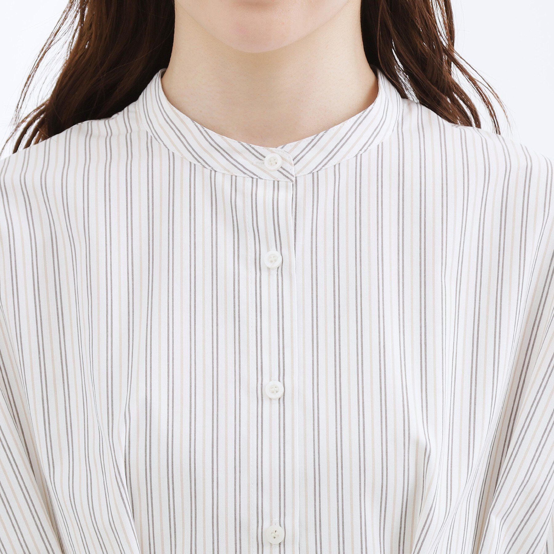 grove「ウエストタック スタンドネックシャツ」|シャツ・ブラウス|