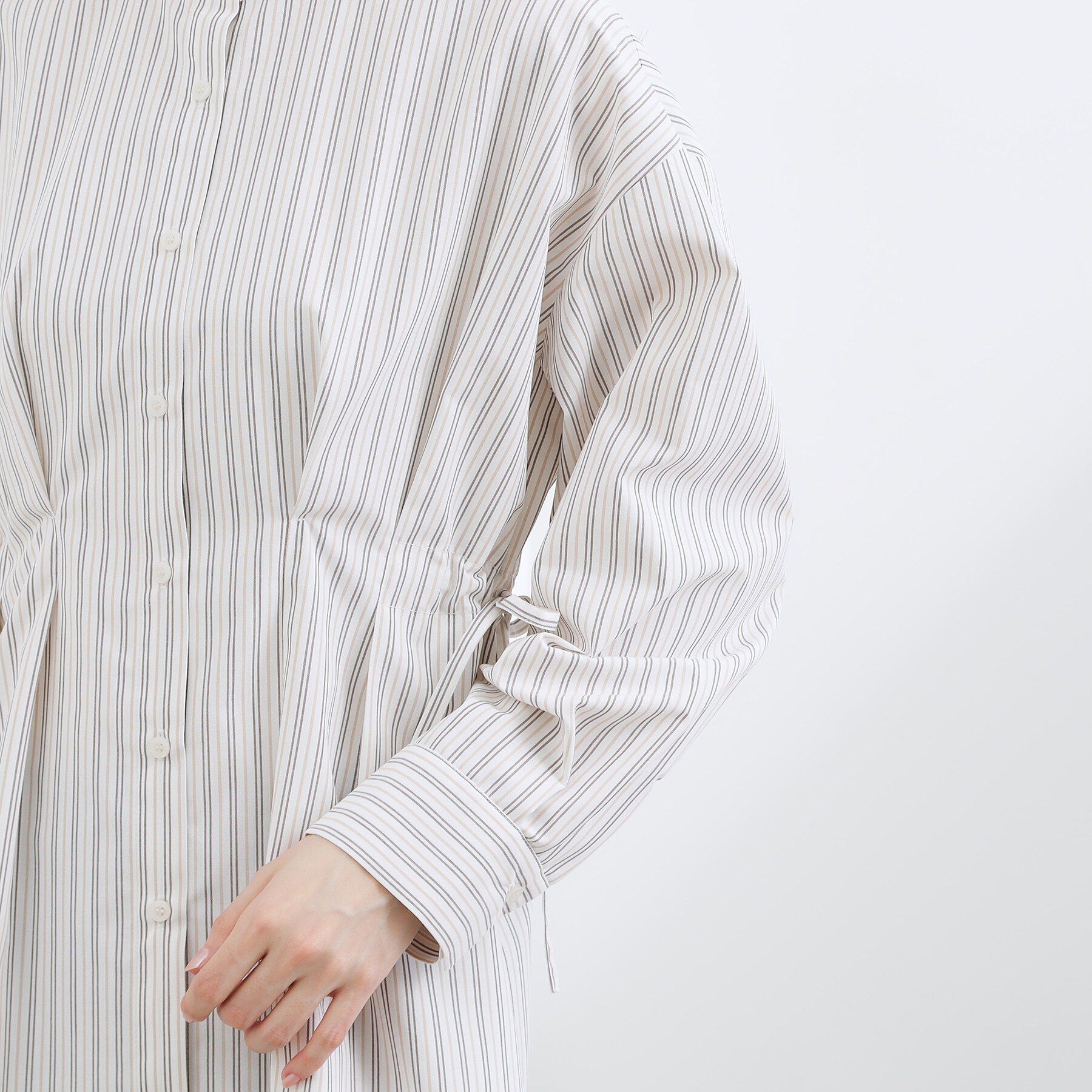 grove「ウエストタック スタンドネックシャツ」|シャツ・ブラウス|