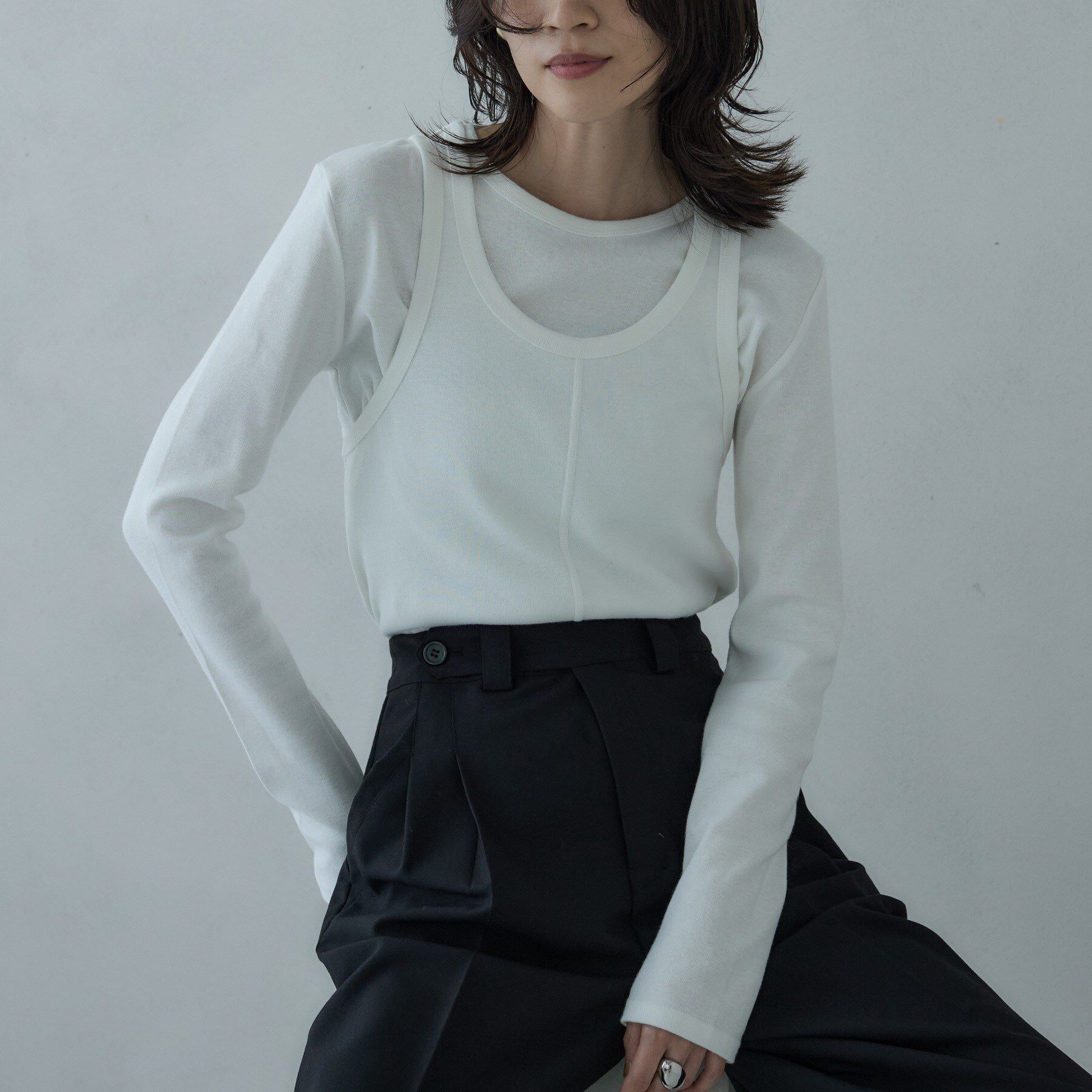 GALLEST「タンクレイヤーフライスカットソー」|Tシャツ・カットソー|