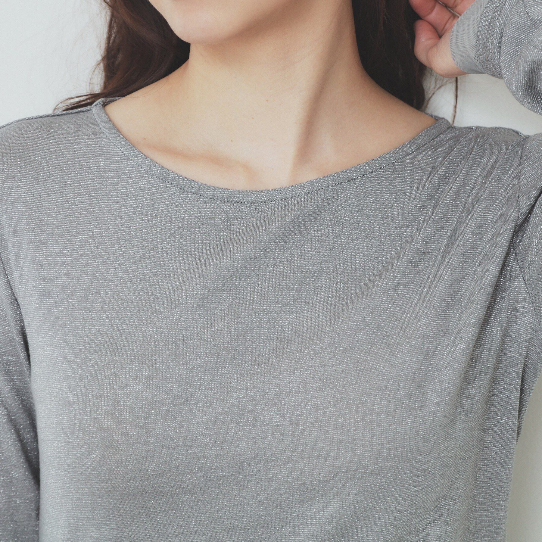 index「ラメシアーチュールトップス【洗濯機洗い可】」|Tシャツ・カットソー|