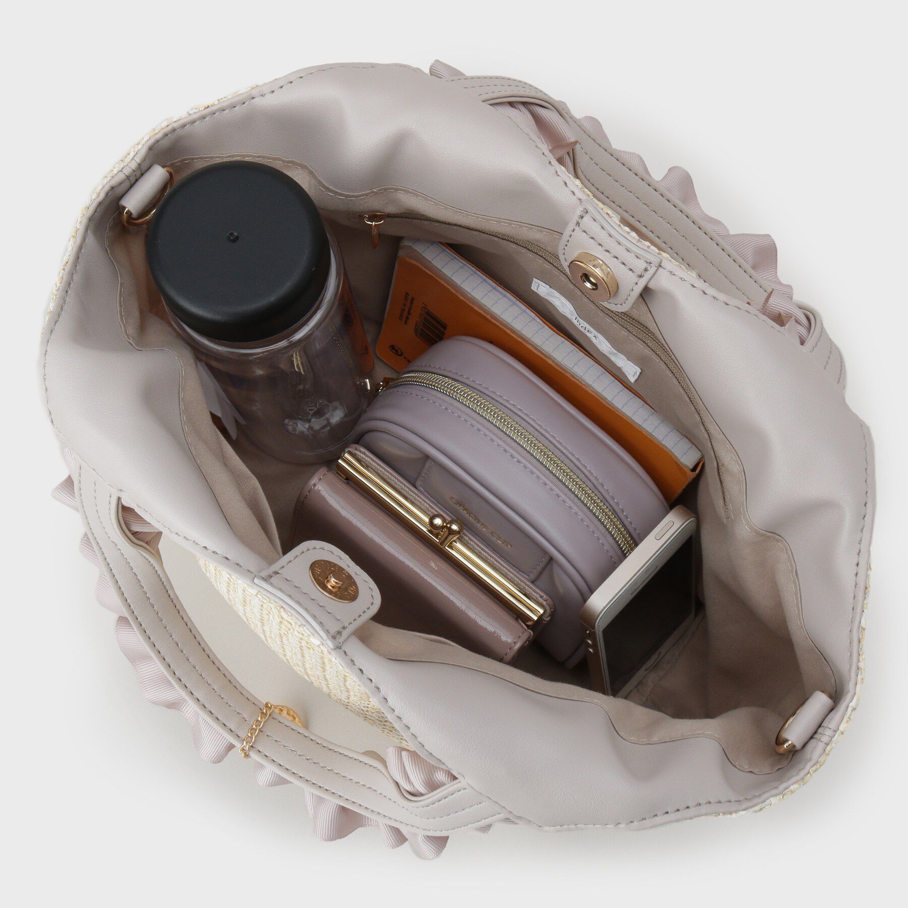 index「2WAYフリルハンドルPPミドルトート」|トートバッグ|