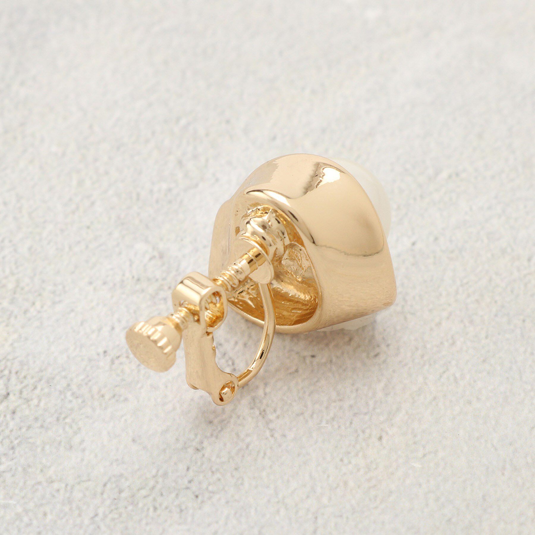 OPAQUE.CLIP「フェイクパール・メタルイヤリング」|イヤリング|