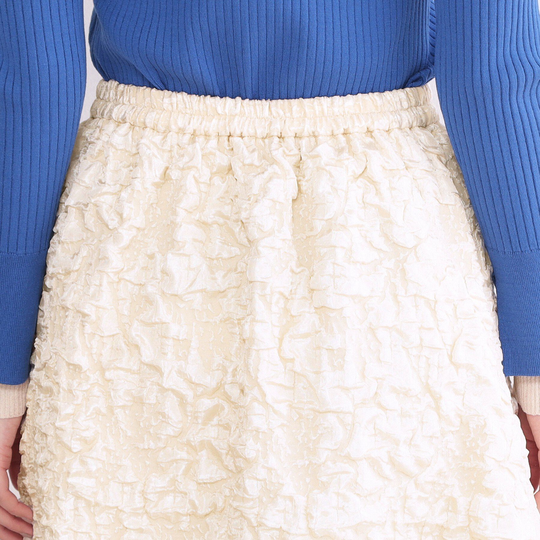 OPAQUE.CLIP「ふくれジャカードティアードスカート【洗濯機OK】」|スカート|