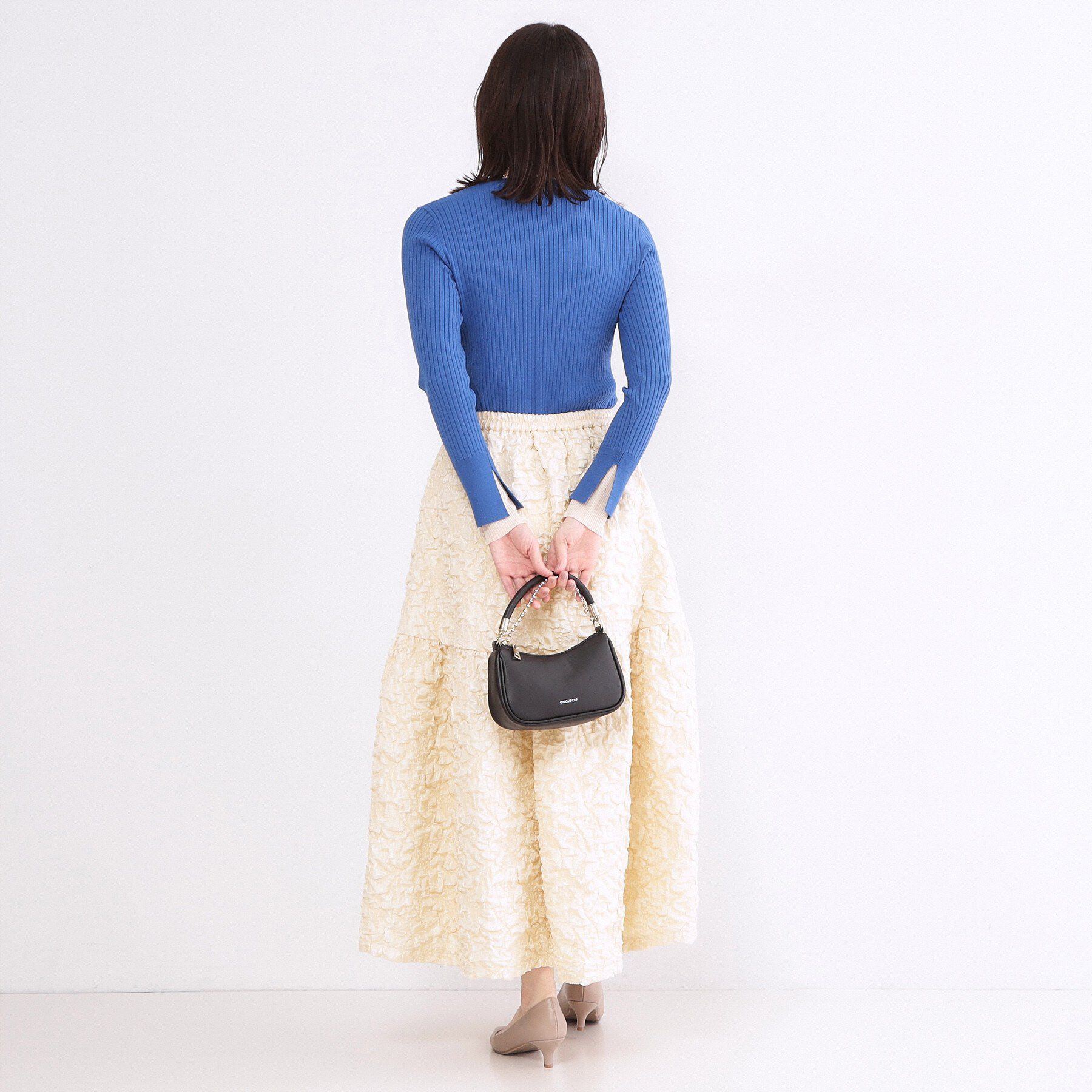 OPAQUE.CLIP「ふくれジャカードティアードスカート【洗濯機OK】」|スカート|