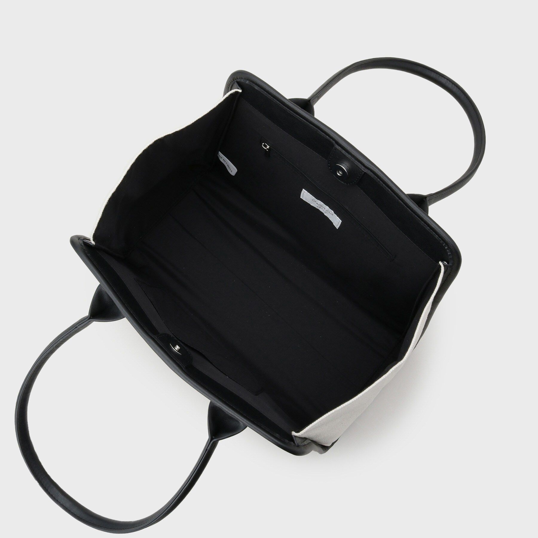 OPAQUE.CLIP「合皮パイピングワイドトート」|トートバッグ|