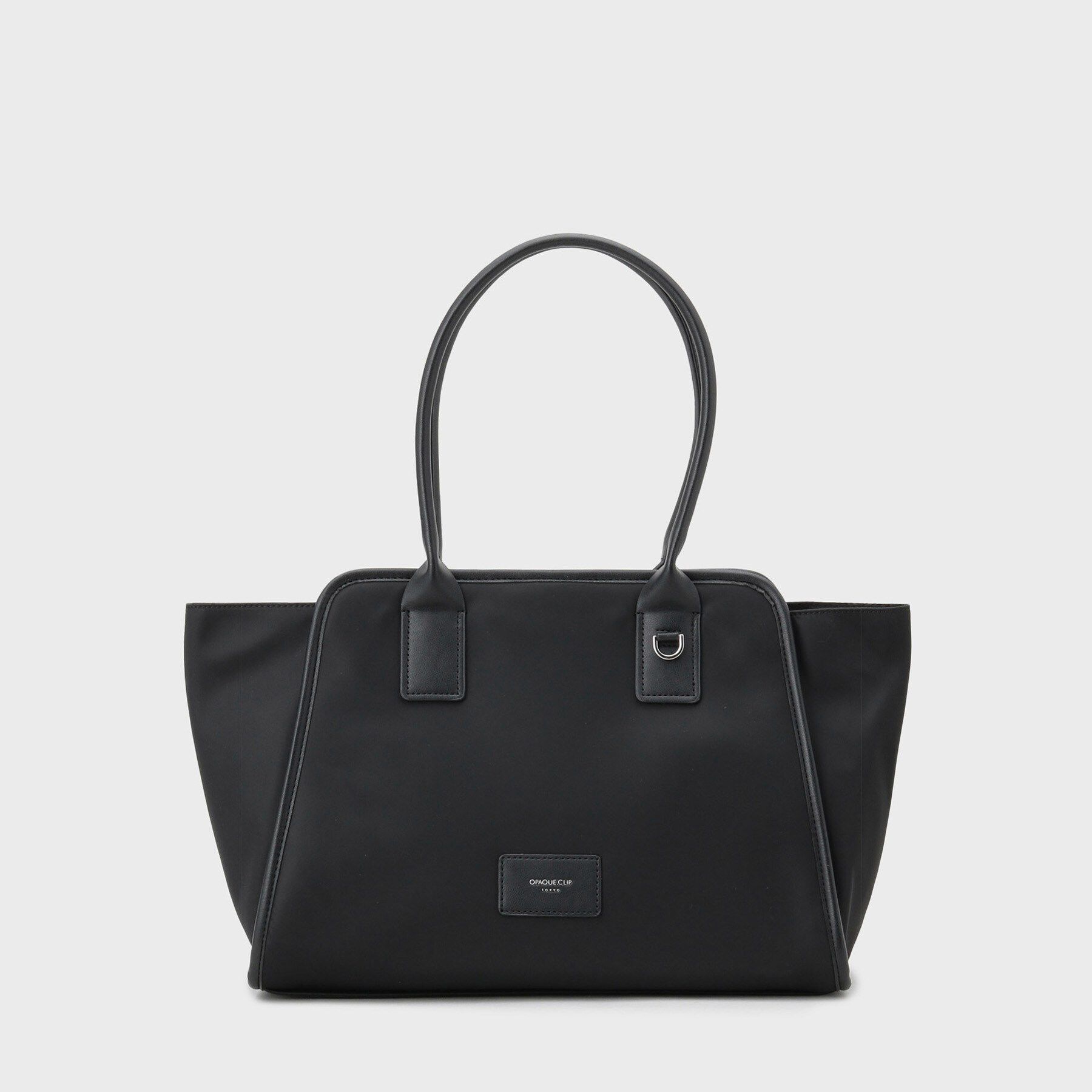 OPAQUE.CLIP「合皮パイピングワイドトート」|トートバッグ|