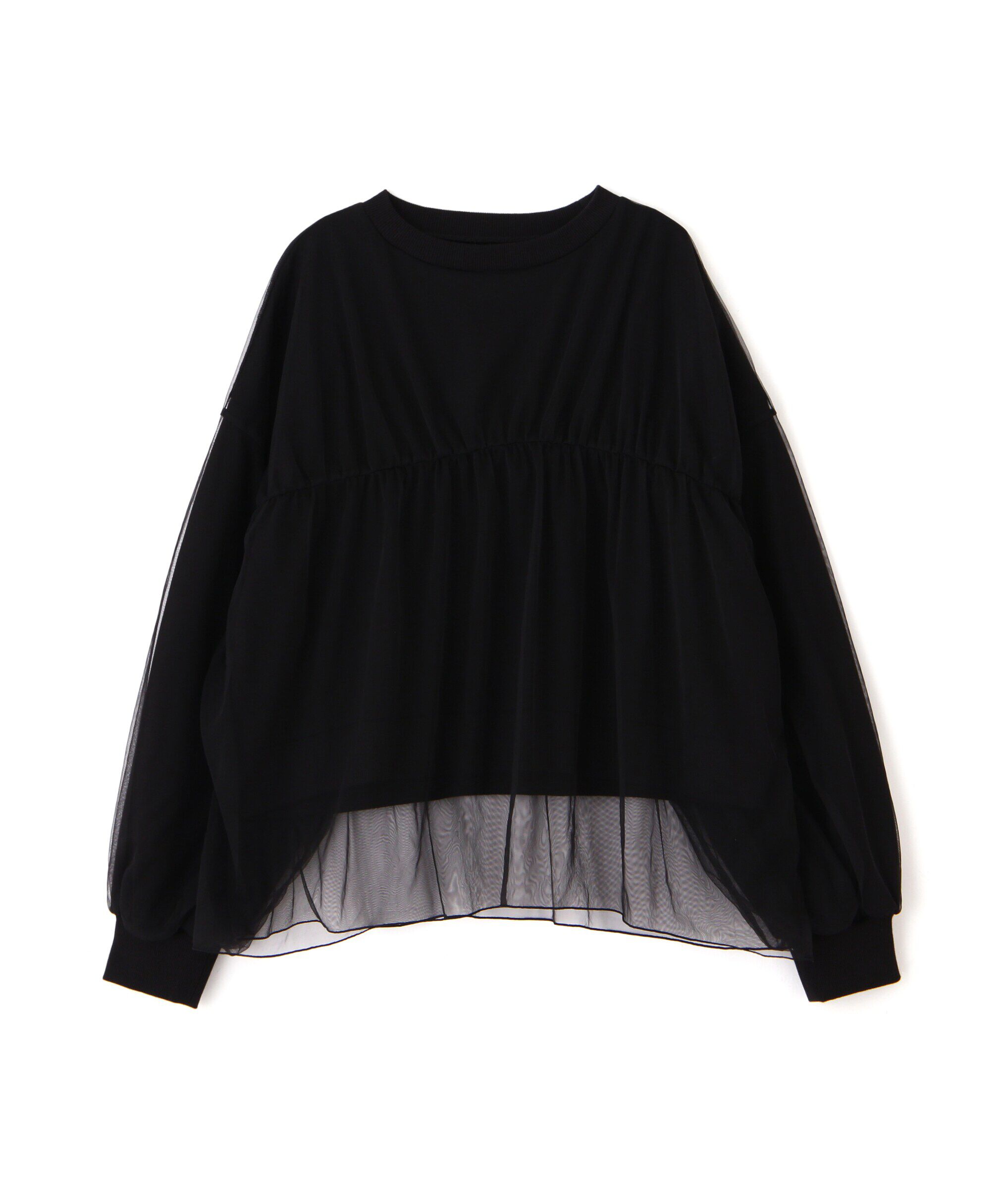 「チュールレイヤードスウェット」|Tシャツ・カットソー|