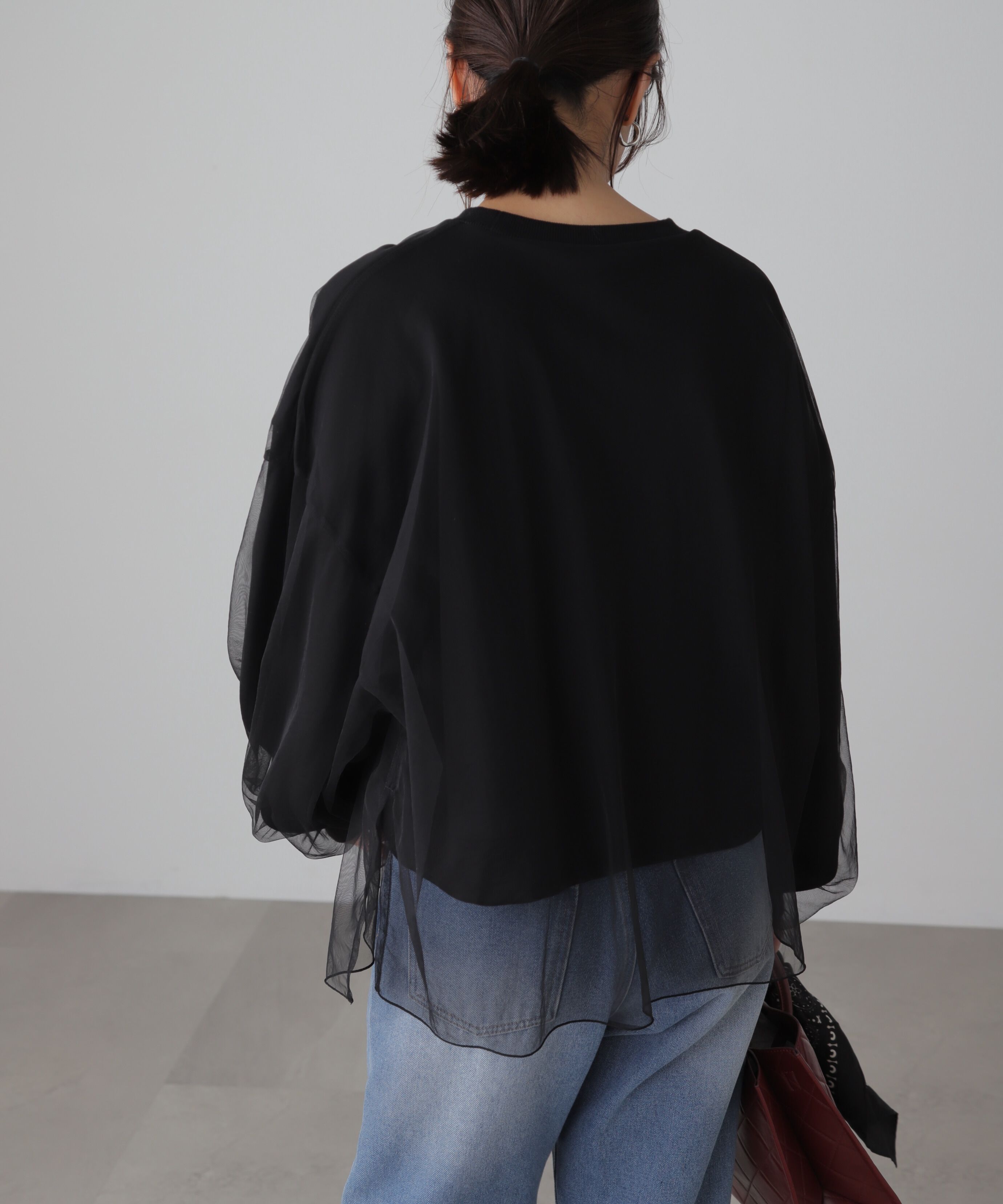  「チュールレイヤードスウェット」|Tシャツ・カットソー|