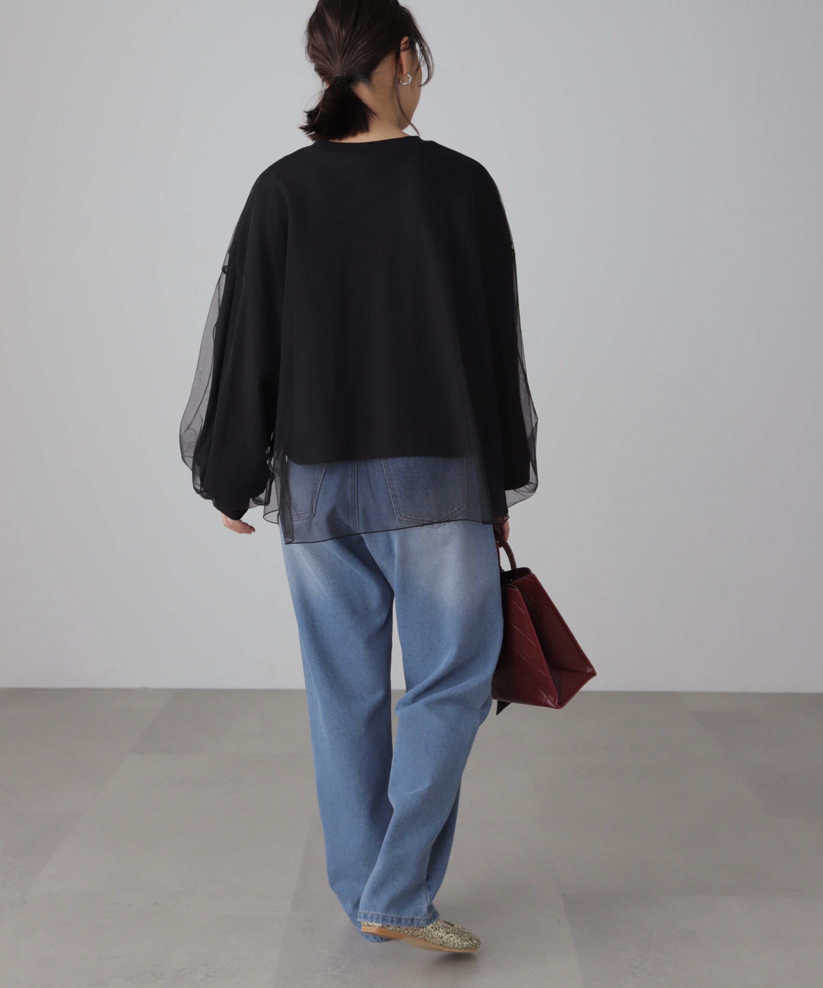  「チュールレイヤードスウェット」|Tシャツ・カットソー|