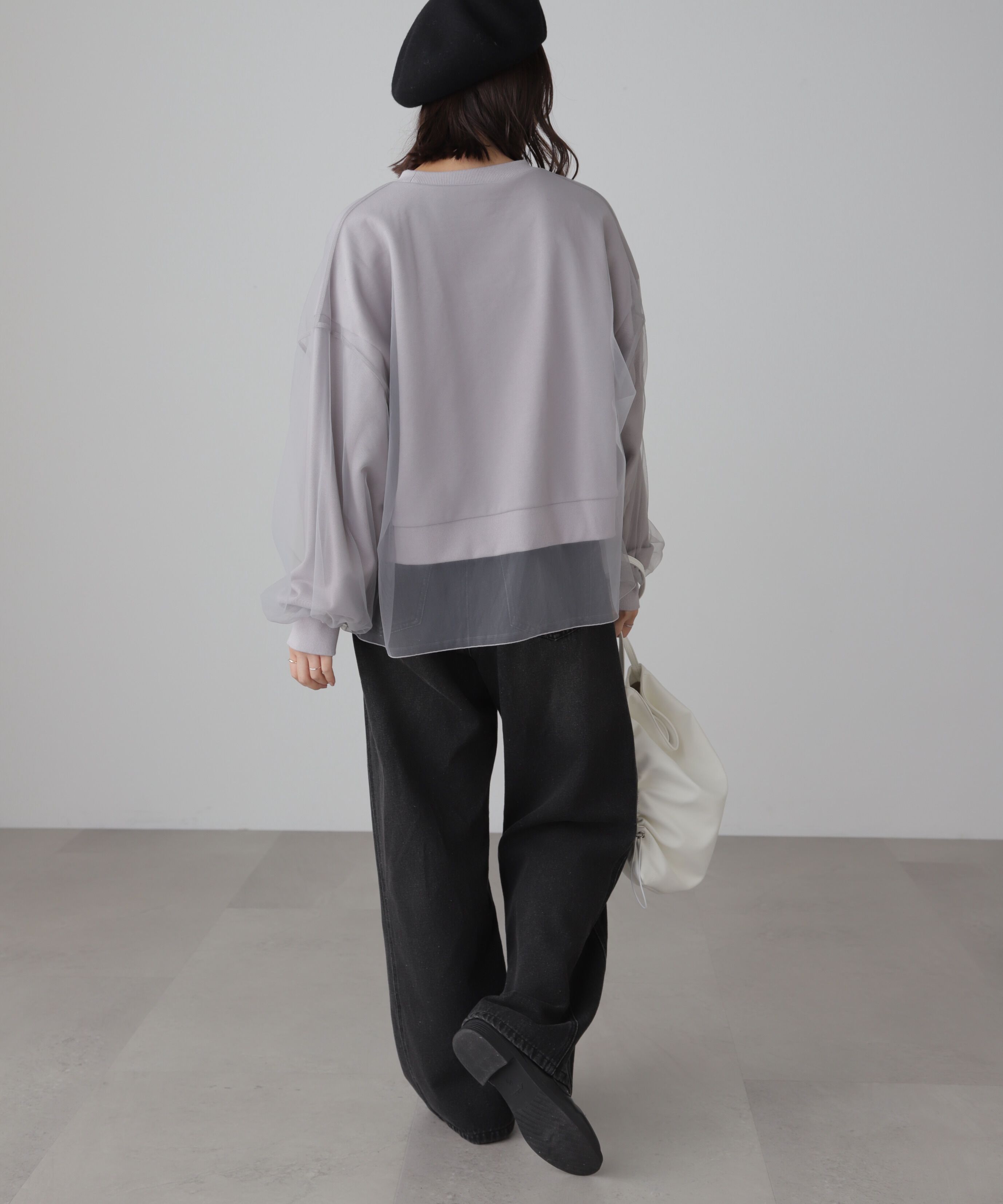  「チュールレイヤードスウェット」|Tシャツ・カットソー|