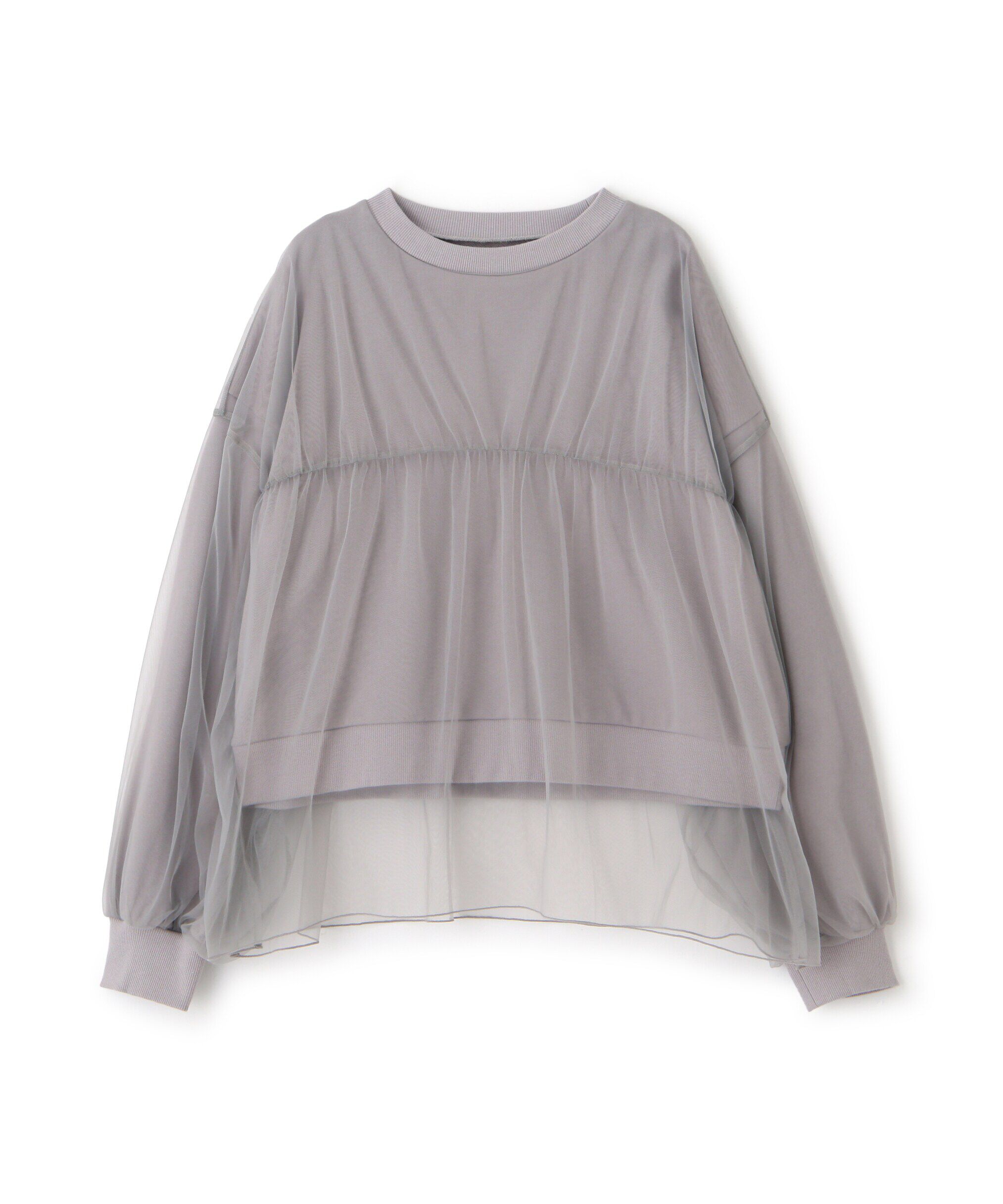 「チュールレイヤードスウェット」|Tシャツ・カットソー|