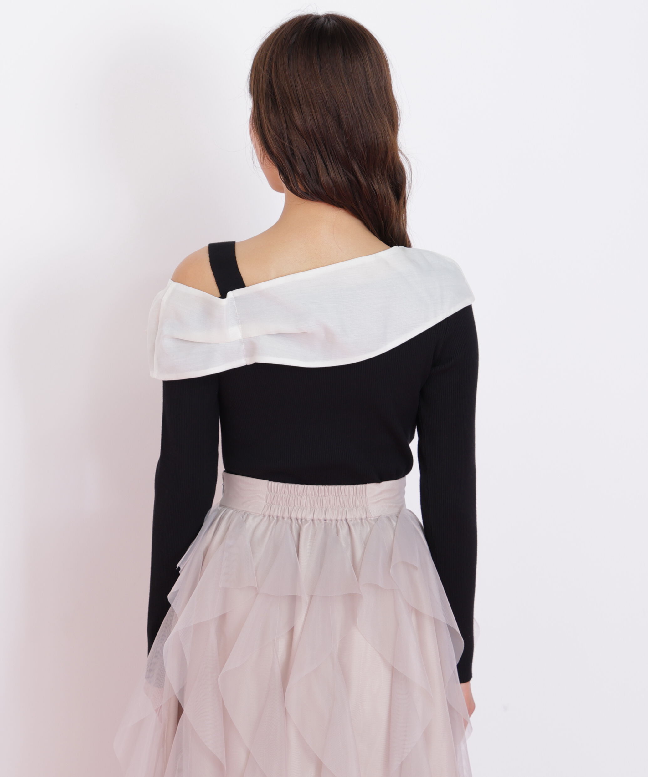  「アシメリボンニット」|ニット・セーター|