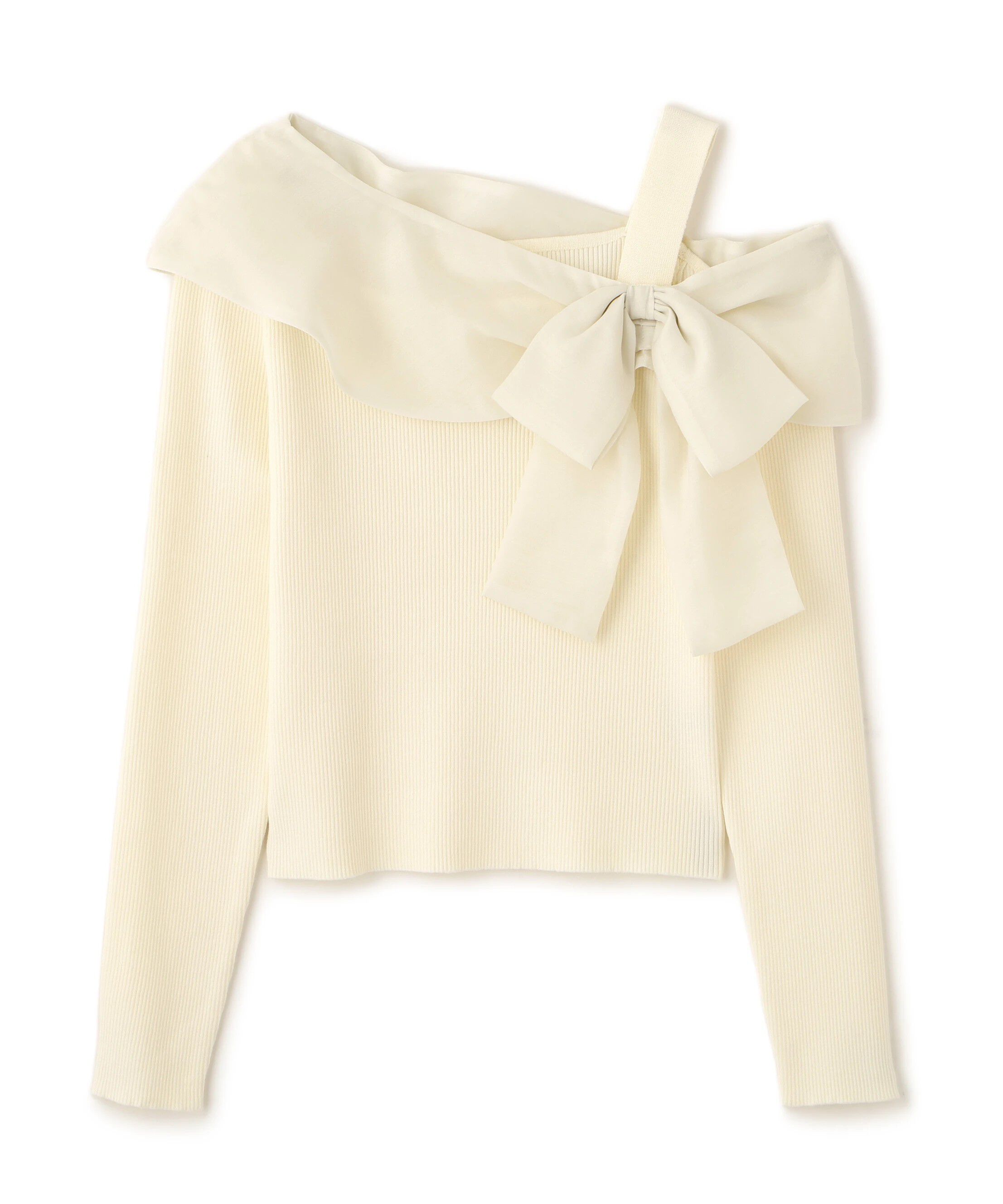  「アシメリボンニット」|ニット・セーター|