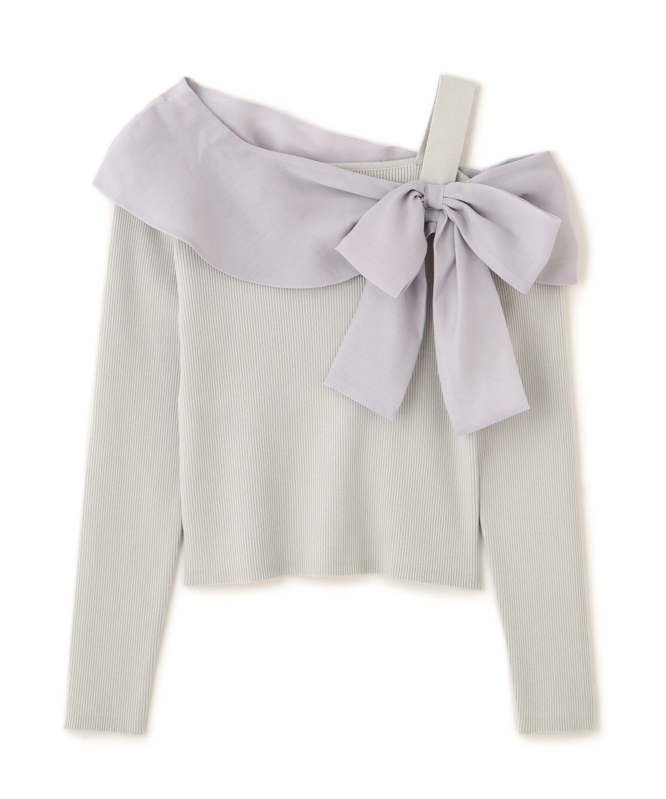  「アシメリボンニット」|ニット・セーター|