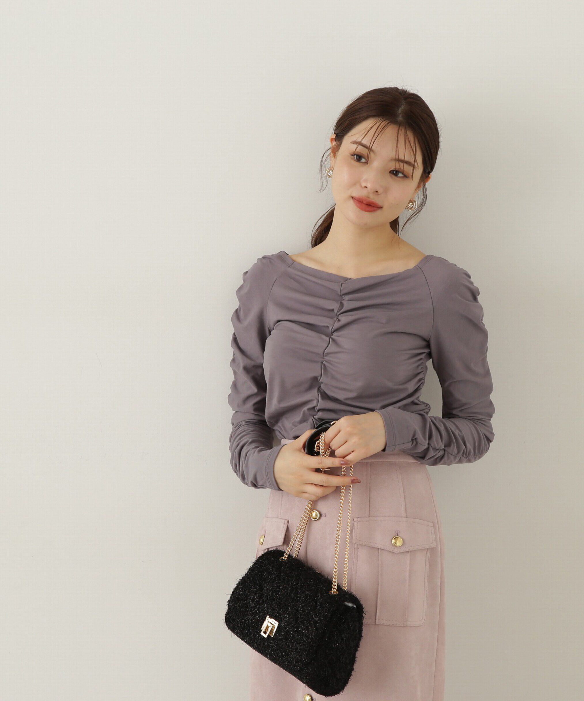 PROPORTION BODY DRESSING「シャーリングロングT」|Tシャツ・カットソー|