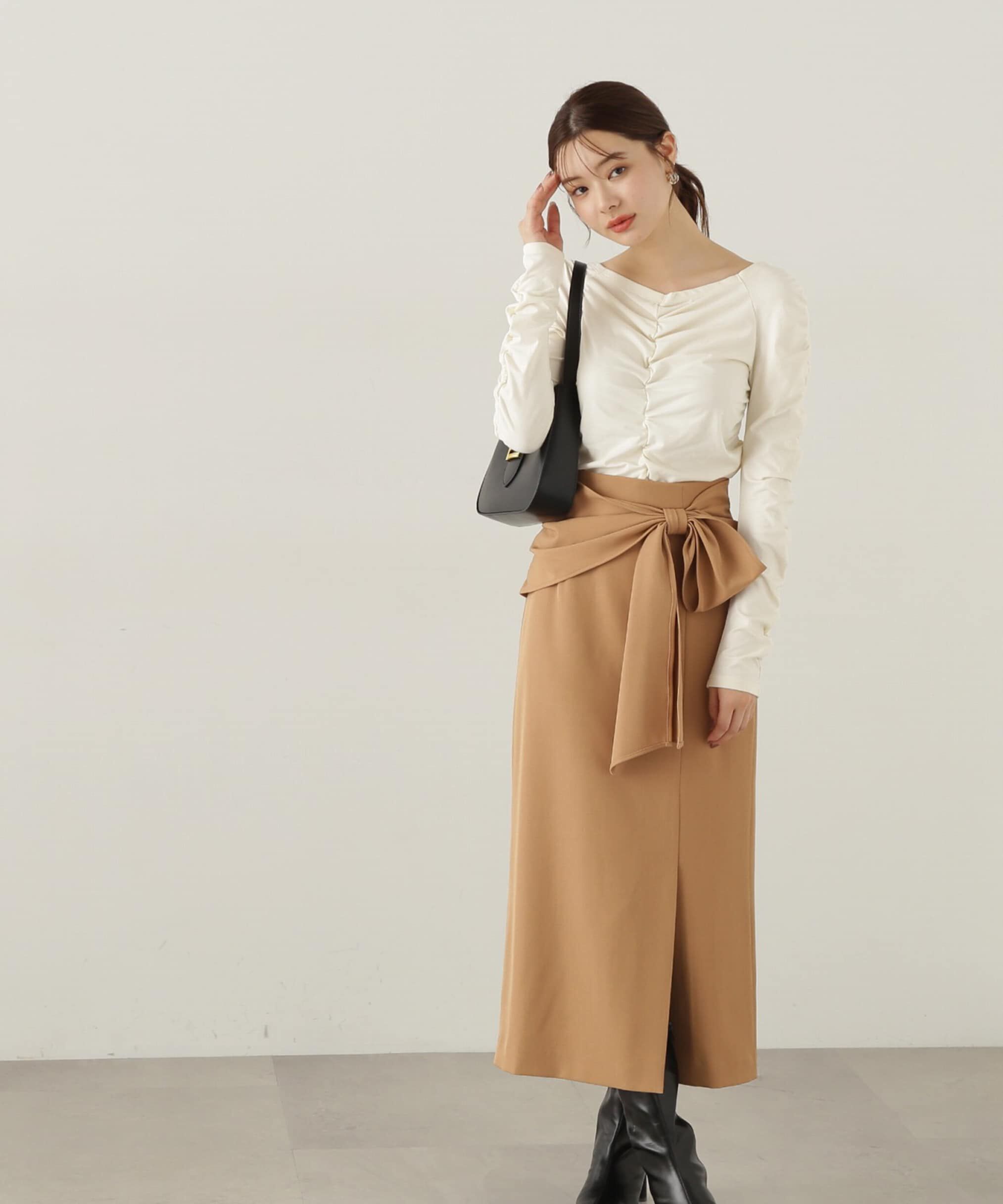 PROPORTION BODY DRESSING「シャーリングロングT」|Tシャツ・カットソー|