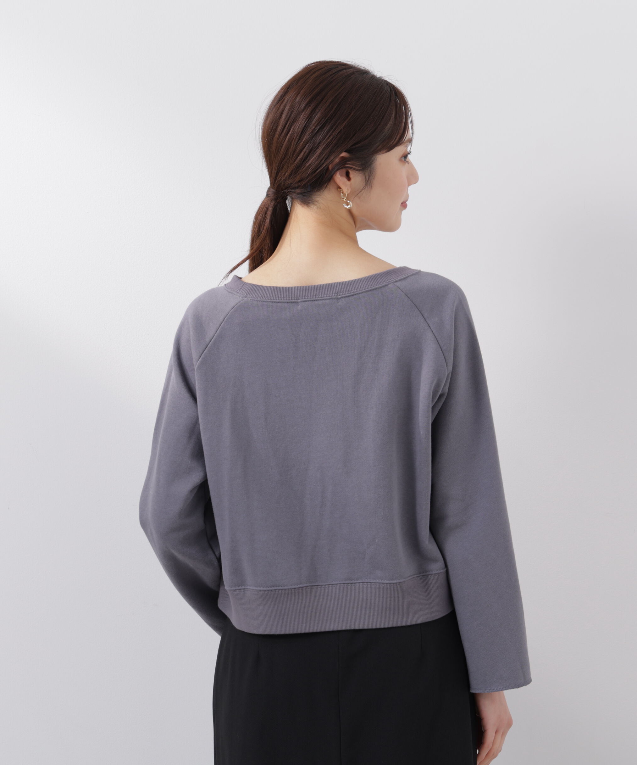 PROPORTION BODY DRESSING「＜ウォッシャブル＞〈a/mie〉ラグランロゴトップス　26SS」|Tシャツ・カットソー|