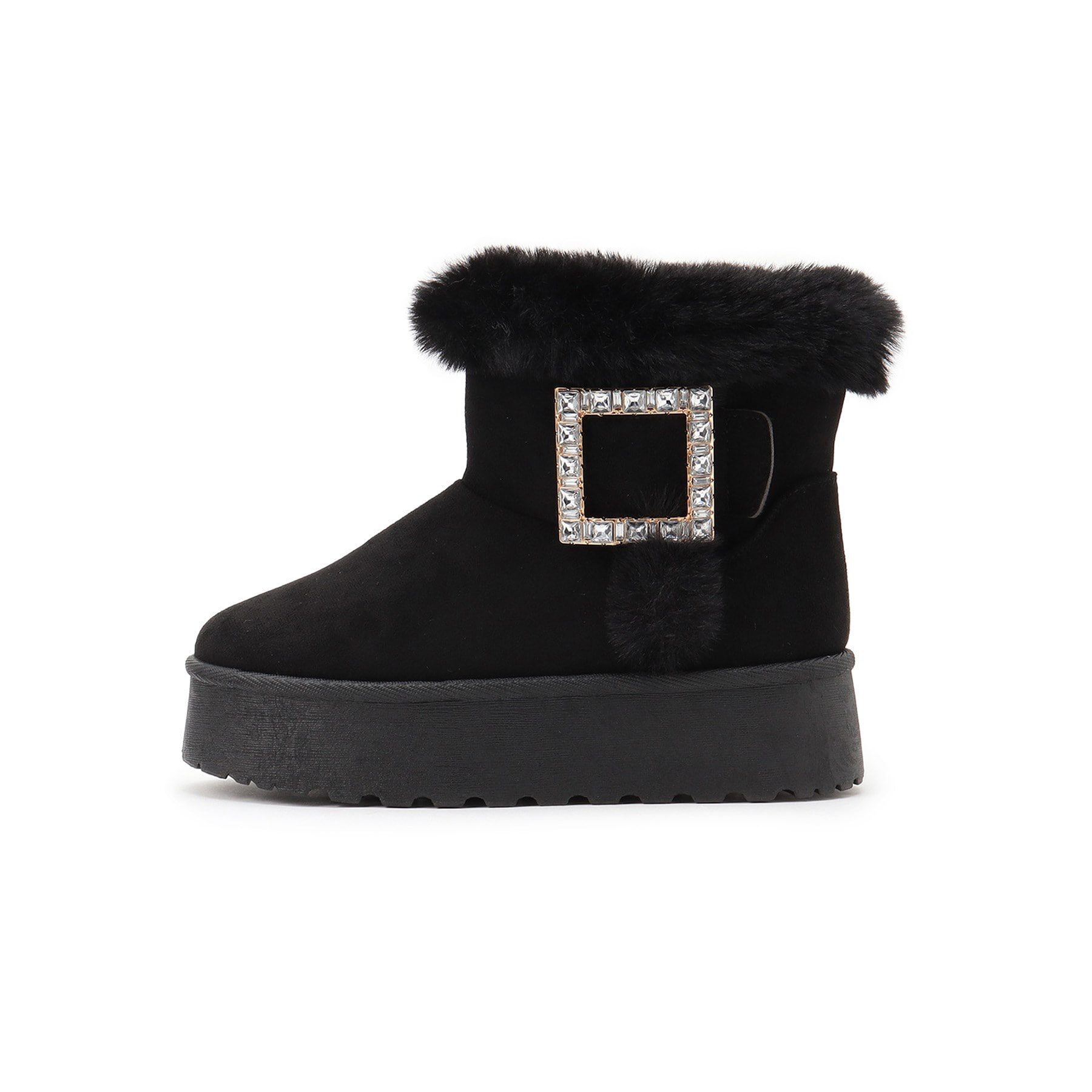 csT&P「厚底ムートンキラキラベルト付きブーツ」|ショートブーツ|