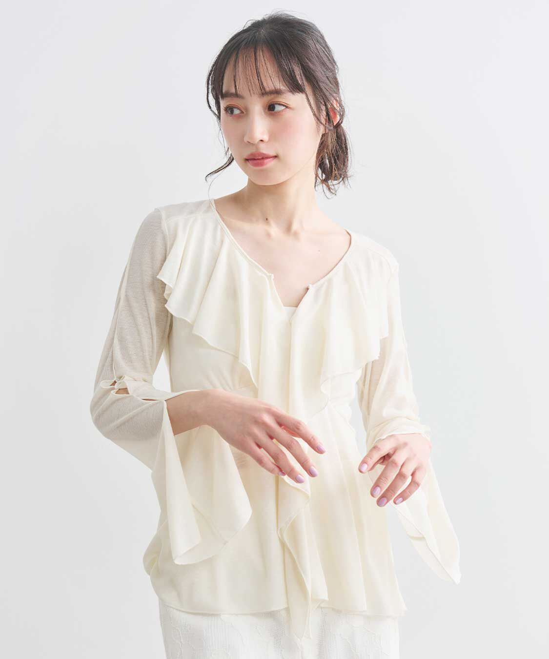 COCO DEAL「ラッフルバックシャンカットソー」|Tシャツ・カットソー|