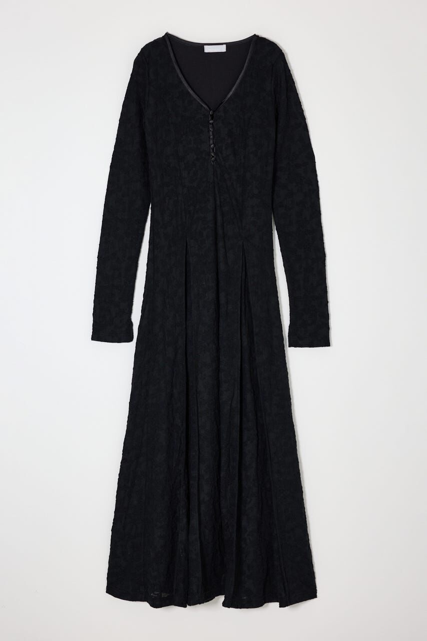 MOUSSY「SCOOP NECK MAXI ドレス」|ワンピース|BLK