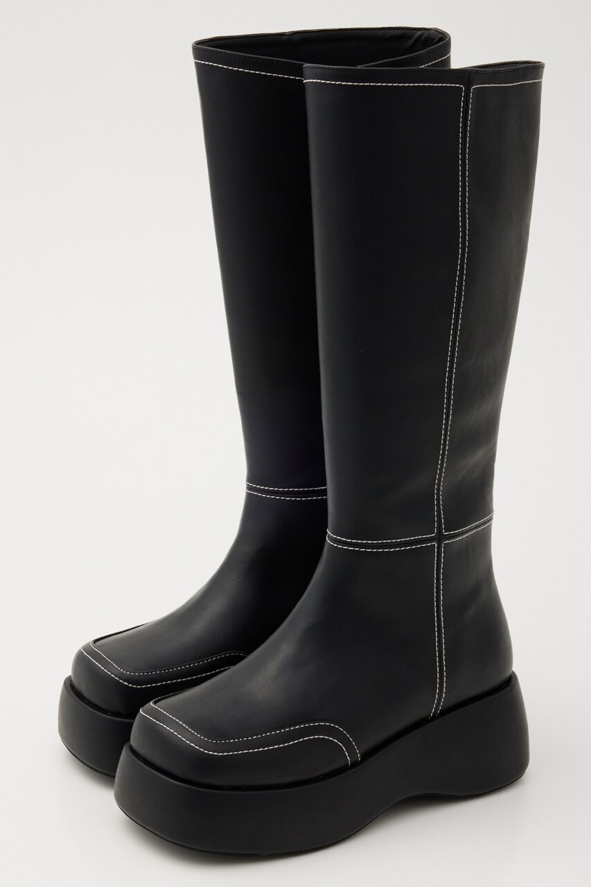 RODEO CROWNS「ステッチロングブーツ」|その他|BLK