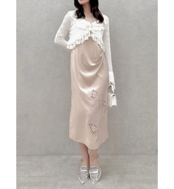 dazzlin「レースリボンサテンキャミワンピース」|ワンピース|