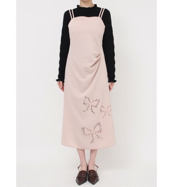 dazzlin「レースリボンサテンキャミワンピース」|ワンピース|