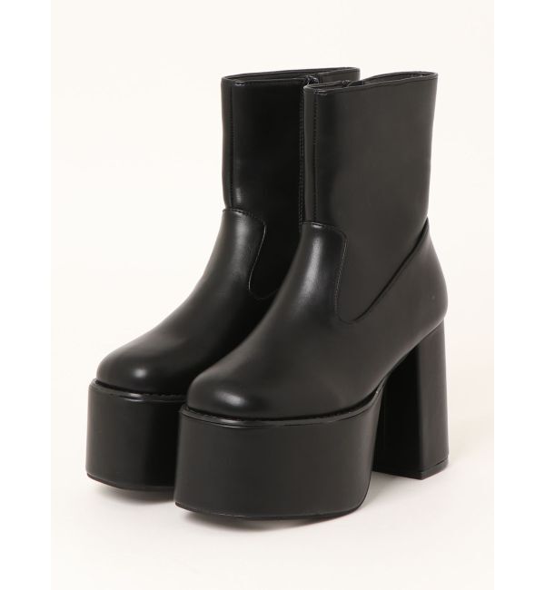 MURUA「デザインステッチスクエアブーツ」|ショートブーツ|