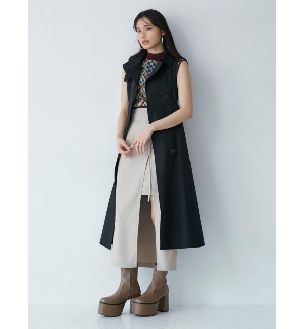 MURUA「デザインステッチスクエアブーツ」|ショートブーツ|