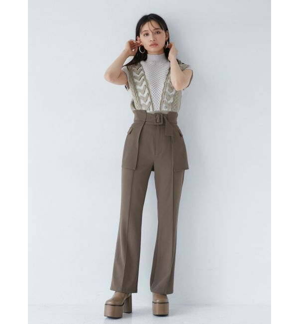 MURUA「デザインステッチスクエアブーツ」|ショートブーツ|