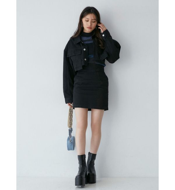 MURUA「デザインステッチスクエアブーツ」|ショートブーツ|