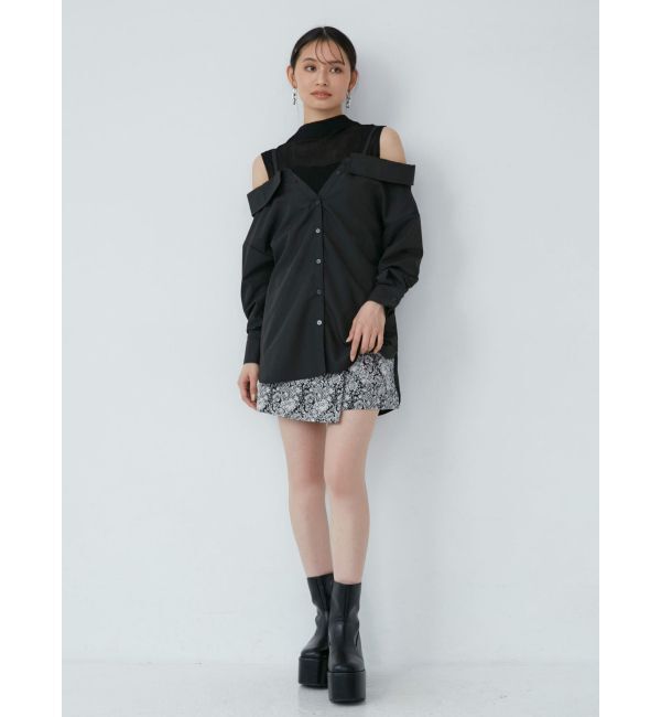 MURUA「デザインステッチスクエアブーツ」|ショートブーツ|