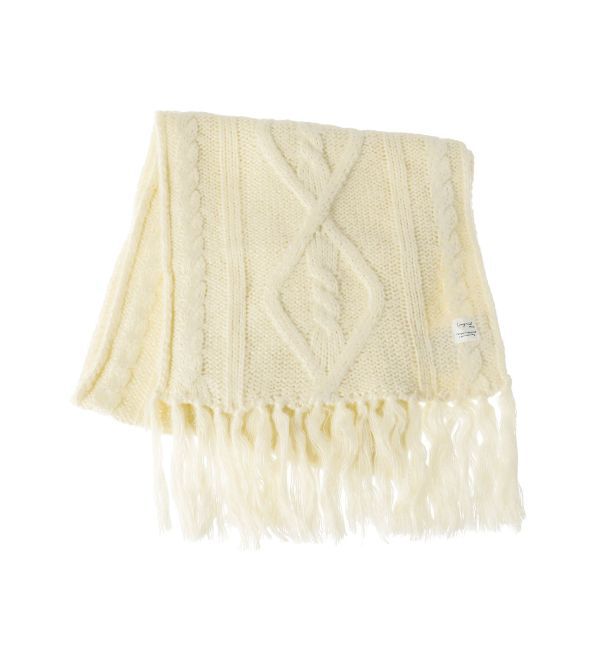 Ungrid「ケーブル編みニットマフラー」|マフラー|