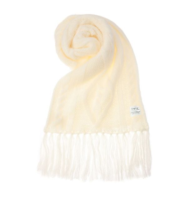 Ungrid「ケーブル編みニットマフラー」|マフラー|