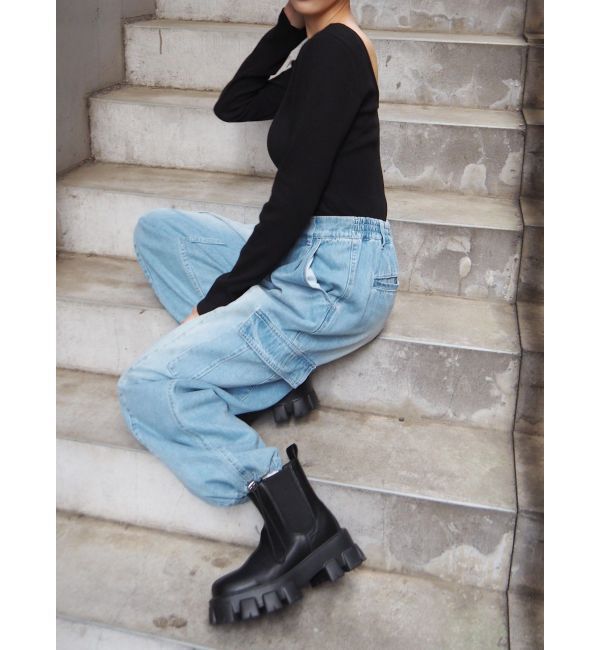 EVRIS「シャークソールサイドゴアショートブーツ」|ショートブーツ|