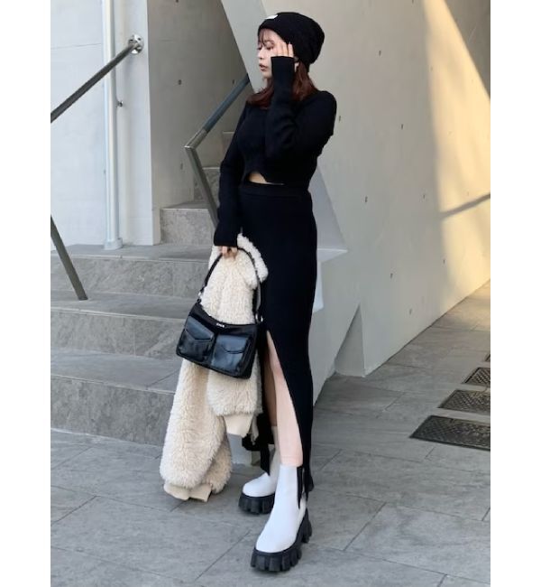 EVRIS「シャークソールサイドゴアショートブーツ」|ショートブーツ|