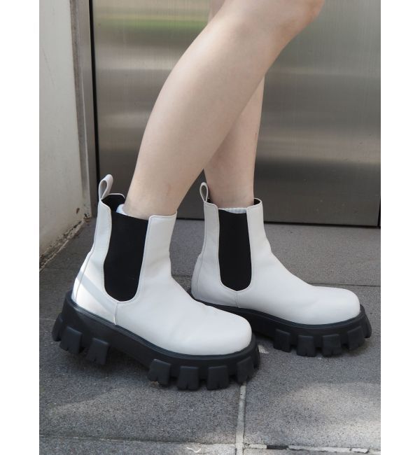 EVRIS「シャークソールサイドゴアショートブーツ」|ショートブーツ|