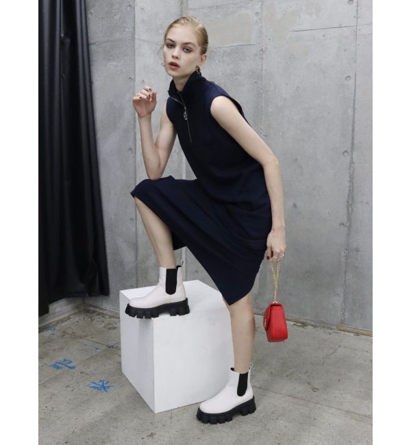 EVRIS「シャークソールサイドゴアショートブーツ」|ショートブーツ|