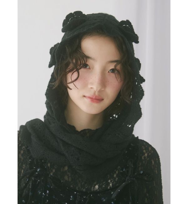 merry jenny「お花咲いたバラクラバマフラー」|マフラー|