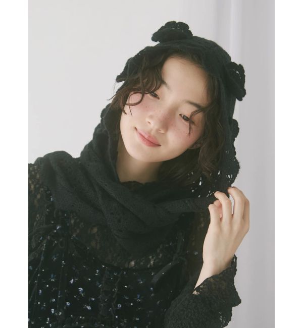 merry jenny「お花咲いたバラクラバマフラー」|マフラー|