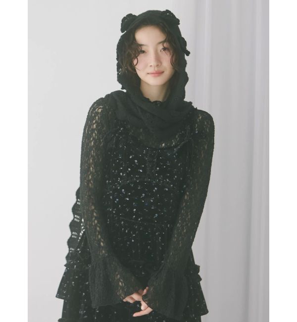 merry jenny「お花咲いたバラクラバマフラー」|マフラー|