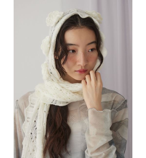 merry jenny「お花咲いたバラクラバマフラー」|マフラー|