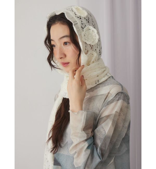 merry jenny「お花咲いたバラクラバマフラー」|マフラー|