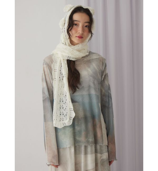 merry jenny「お花咲いたバラクラバマフラー」|マフラー|