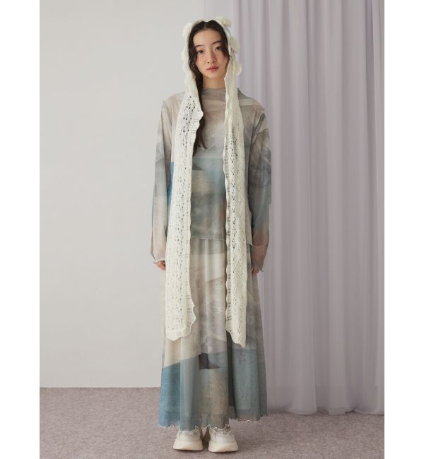 merry jenny「お花咲いたバラクラバマフラー」|マフラー|