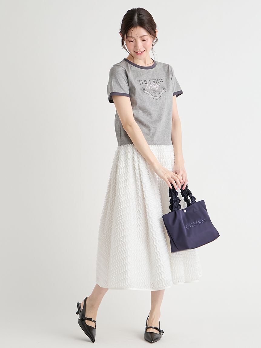 CELFORD「【洗える】カレッジロゴリンガーTシャツ」|Tシャツ・カットソー|