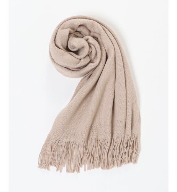 ikka「ラッセル起毛マフラー A」|マフラー|ベージュ