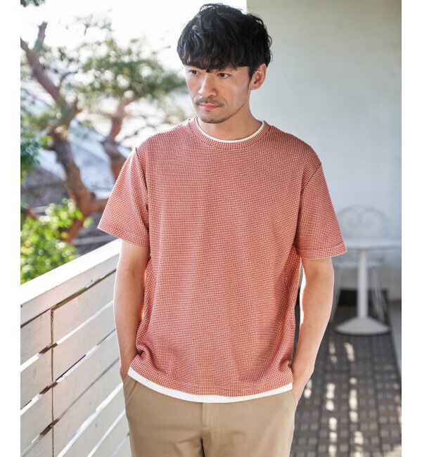 ikka「【抗菌防臭】冷感ドライワッフルフェイクT」|Tシャツ・カットソー|